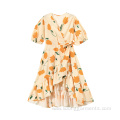 Women Fashion Cotton Floral Printed Dress